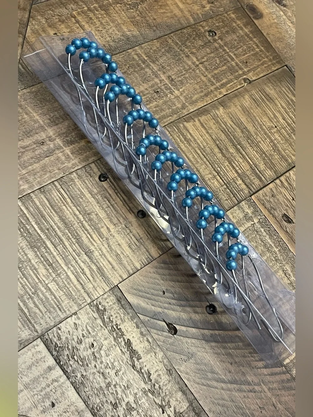 beaded metal shower curtain hooks